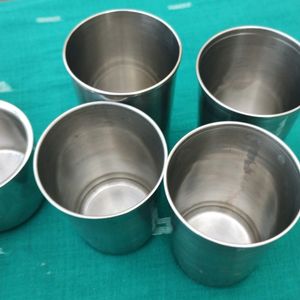 Double Wall Steel Cups 4nos