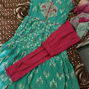 Cotton Full Length Anarkali 6-8 Years