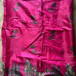 Beautiful Printed Pink Saree