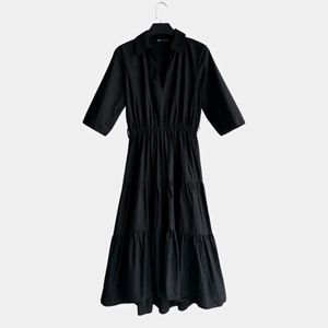 ZARA Collared Poplin Dress