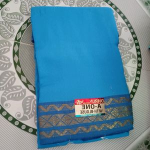 Special Borderline Saree With Unstitched Blouse