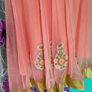 Peach Long Frock