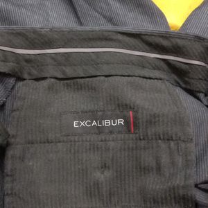 EXCALIBUR 36 WAIST PIN STRIPES BLACK& GRAY MIXTURE