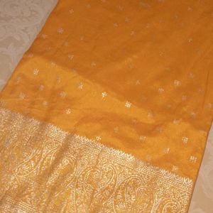 Combo Of Mustard And Sea Green Banarasi Silk