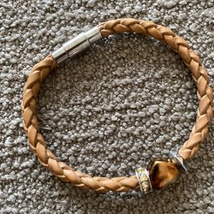 Fossil leather magnetic Unisex Bracelet