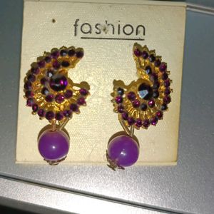 Beautiful  Stone Studded Earring With Embellished