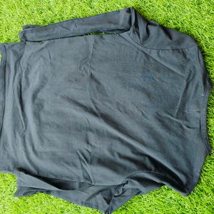 Negative Branded Black Full Sleeves Active Wear