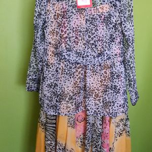 Animal Prints Skirt With Blazer, New Withtag