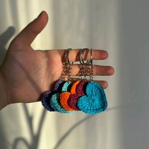 Crochet Hear Keychain