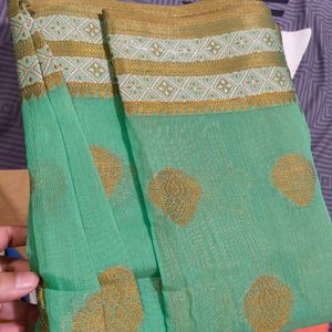 Women Light Green Cute Saree