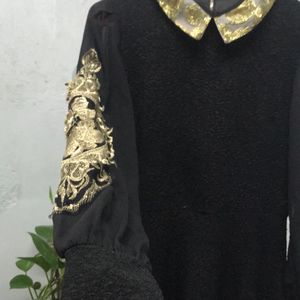 Black N Gold design Dress