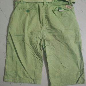 Fluorescent Green Shorts For Men, Waist