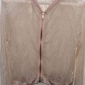 ZARA Peach net Shrug