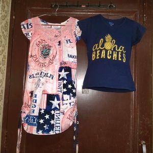 Buy Girls Dress Get T Shirt Free Summer Set