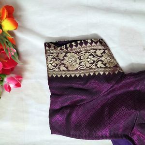 Banarasi Purple Beautiful Blouse