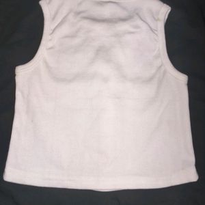 White Sleeveless Crop Top Size M