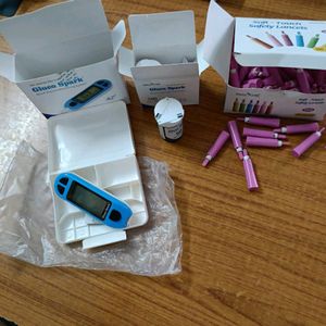 Glucometer, 100 Test Strips, Soft Touch Safety