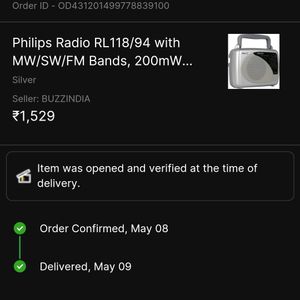 Philips Radio RL118/94 with MW/SW/FM Bands, 200mW