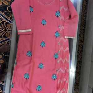 Dark Pink With Blue Dupataa Kurta