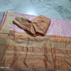 Embroidery Work Sarees With Designer Blouse