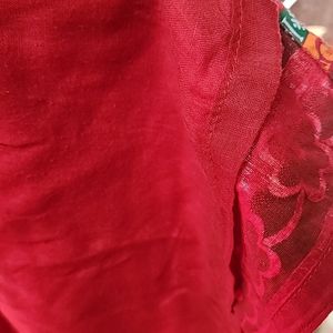 A line Stitched Red Kurti