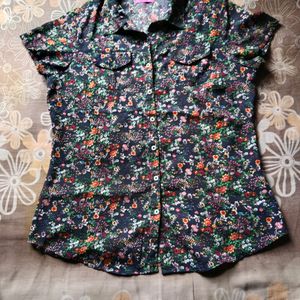 Floral Printed Shirt Cum Top