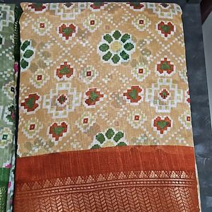 Kalamkari Poly Silk Saree In Combo Sale