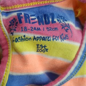 Frendz Multi Printed Round Neck Tops (Girl's)