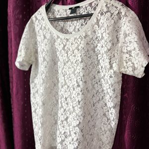 H&M white Shrug