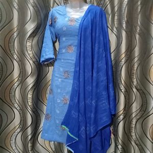 Blue Embroidery Salwar Suit