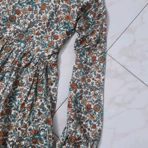 Floral Printed Short Frock