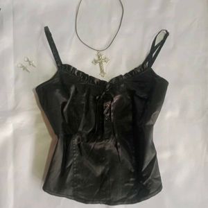 Black Lace Camisole Top