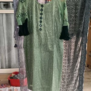 Green Kurta Set