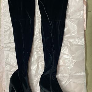 Knee Rise Boots Velvet