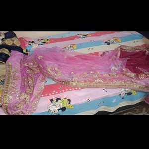 Heavy Net Velvet Lehenga Saree