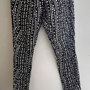 Ladies Slim Pants Black And White