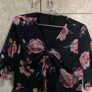 Flower Print Top