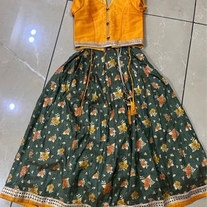 5,6, Year Old Baby Girl Ethnic Wear Lengha Brand