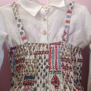 Boho-Chic Shirred Suspender Top