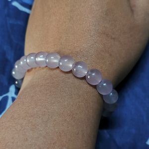 Purplish White Bracelet | Glass Beads Bracele