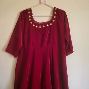 Velvet Anarkali Top