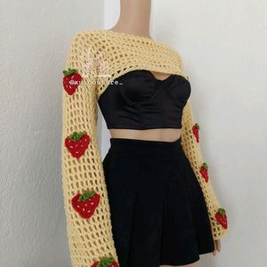 Crochet Yellow 🍓 Bolero