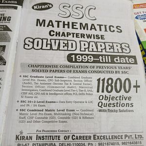 Kiran SSC 10500+ Question Maths Book