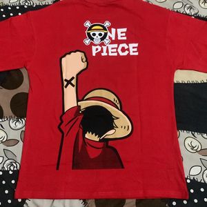 Red Color Printed Tshirt