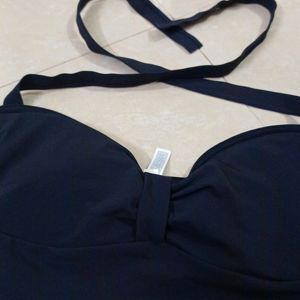 Black Tie Up Bikini Kum Top