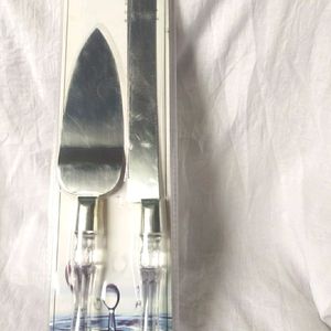 Stainless Steel Cake Knife 2pcs