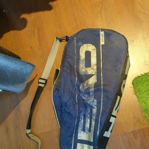 Head Metallic Squash Racquet (130gms) With Kit Bag