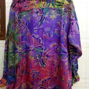 Multicolour Floral print Plus Size Shirt For Women