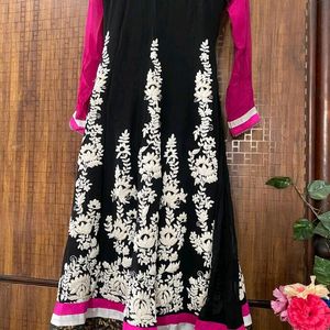 SALE 🤑 Black Magenta Anarkali Dress