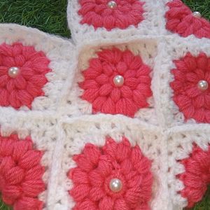 handmade Crochet Bag For Women Pearl Flower Design